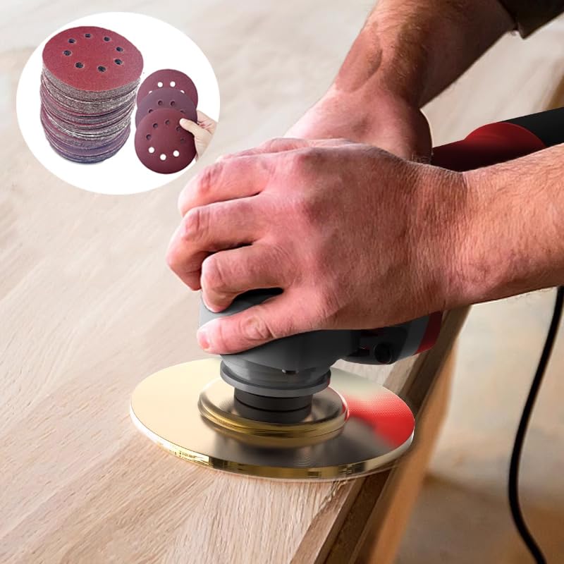 [Australia - AusPower] - Nutabevr Set of 80 Velcro Sandpaper, 8 Holes, Random Orbital Sanding Discs, Diameter 125 mm, Round Velcro for Random Orbital Sanders, Sanding Sheets Grit 40/60/80/100/120/180/240/320 