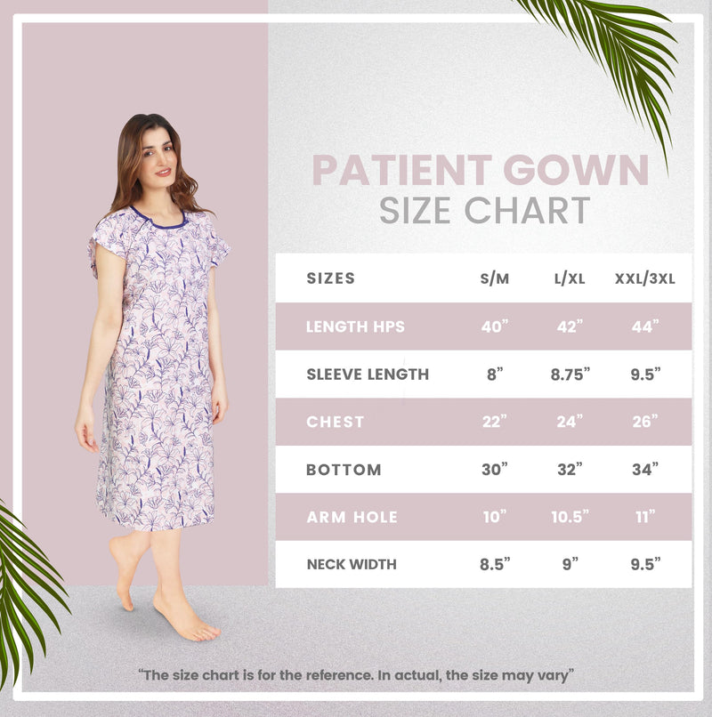 [Australia - AusPower] - NY Threads Women's Hospital Gown Soft and Stylish Patient Gown, 2XLarge-3XLarge, Vines Pink 