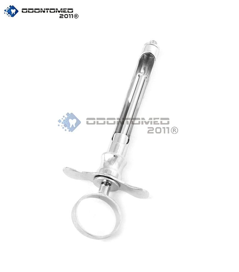 [Australia - AusPower] - OdontoMed2011® Stainless Steel - Dental Aspirating Syringe 1.8ML Dental Syringe Dental Instruments Dental Syringe CW Type 1.8cc 