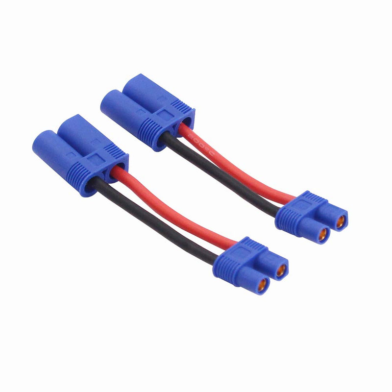 [Australia - AusPower] - OliRC 2pcs Male EC5 to Female EC3 Connector Adapter with 14awg 2in Cable(C108-2) 