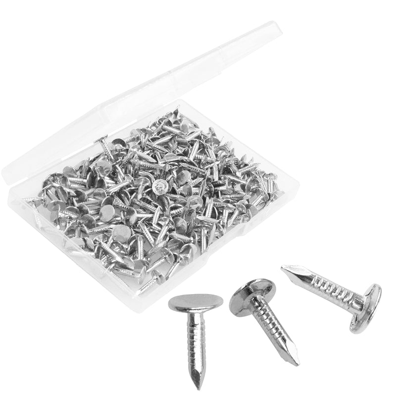 [Australia - AusPower] - Steel Roofing Felt Nails (200pcs), 0.59 Inch Roofing Felt Pins Suit for Shed Roof Roofing Felt Slate Boards,Broad Head Pins 
