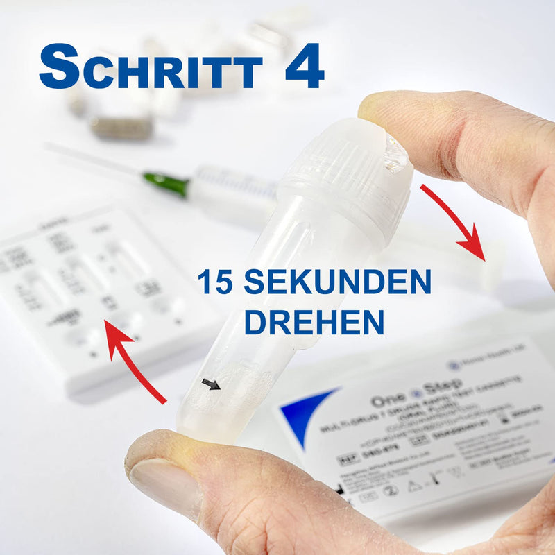 [Australia - AusPower] - One+Step Multi Drug Test Saliva for 7 Drug Types: THC - Amphetamine - Cocaine - Methamphetamine - Methadone - Opiates - Benzodiazepine - Drug Quick Test Saliva Test - Pack of 2 