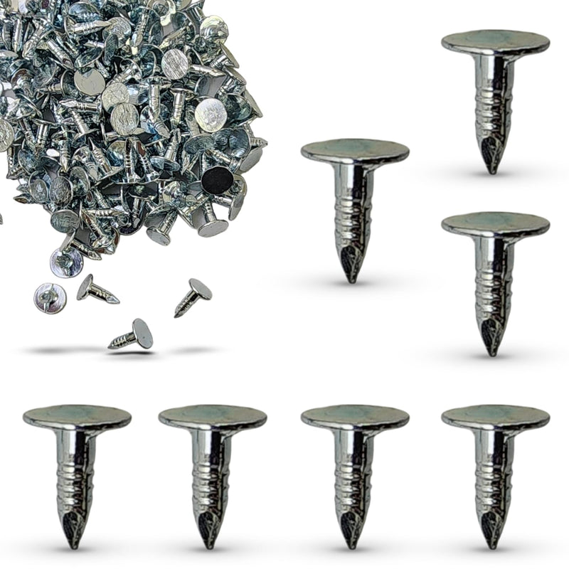[Australia - AusPower] - 100 Pack 1/2 Inch - Steel Roofing Felt Nails, Roofing Felt Pins Suit for Shed Roof Roofing Felt Slate Boards, Broad Head Pins 100 
