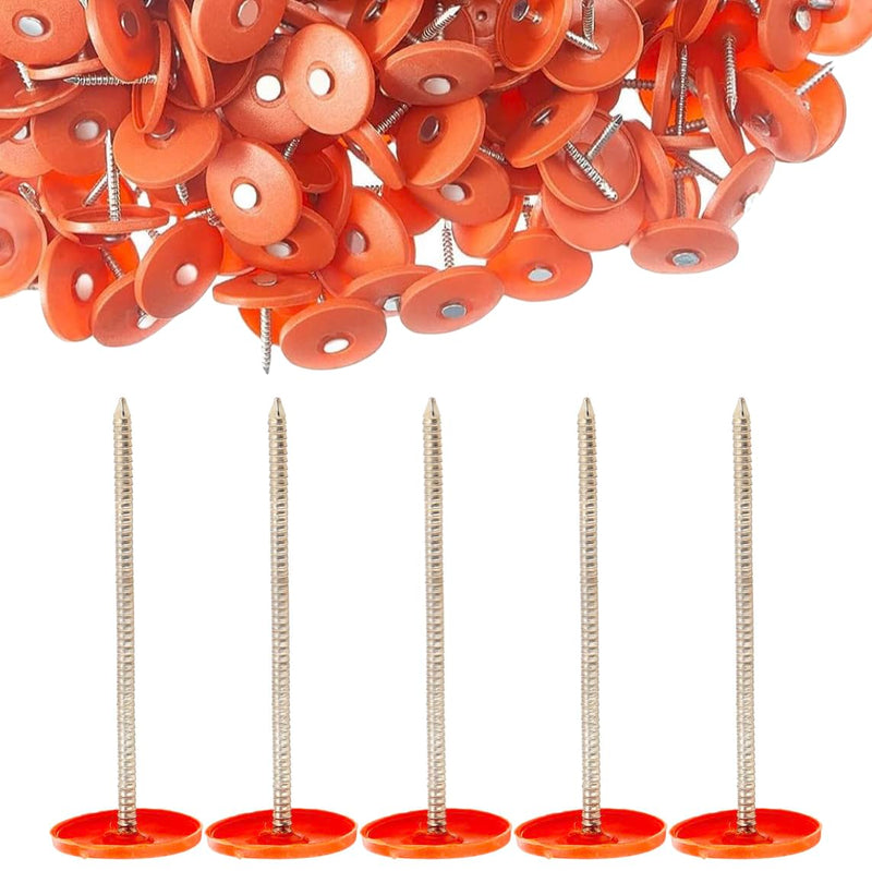 [Australia - AusPower] - 50 Pack - 3 Inch - Round Plastic Cap Nail Roofing Nails Galvanized Tar Paper Nails for House Wrap Fastening Foam Board Roofing Felt Insulation Film (50) 50 