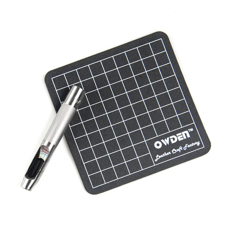 [Australia - AusPower] - 9 Pieces Hollow Punch Set (1/8"-1/2") with A Free Cutting MAT, Leather Hole Punch Set 1 9 Pieces 