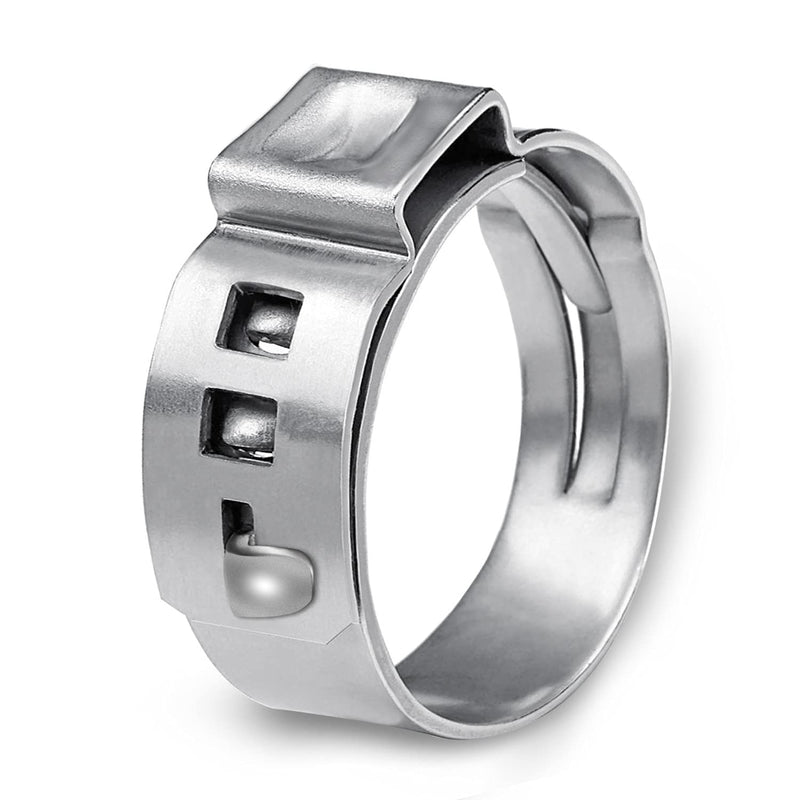 [Australia - AusPower] - 50 PCS 1/2 Inch PEX Cinch Clamp Rings, Stainless Steel PEX Fittings Crimp Rings Pinch Clamps for PEX Tubing Pipe Fitting Connections (1/2 Inch) 