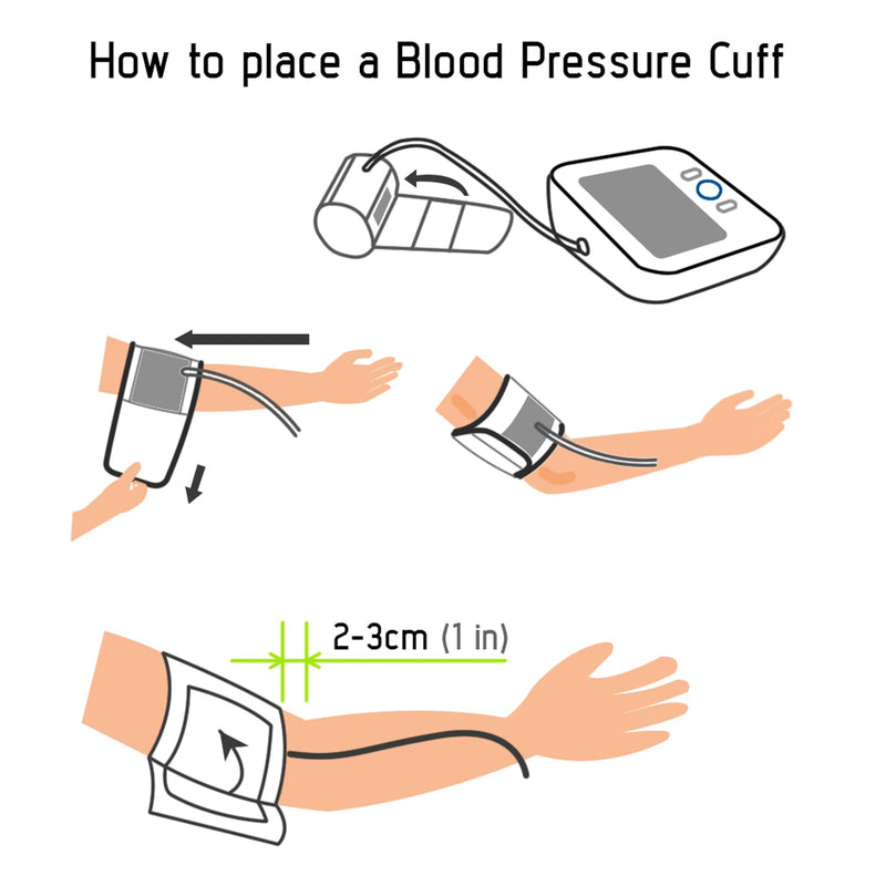[Australia - AusPower] - Paramed Blood Pressure Monitor - Bp Machine - Automatic Upper Arm Blood Pressure Cuff 8.7-16.5 inches - Large LCD Display 120 Sets Memory - Device Bag & Batteries Included 