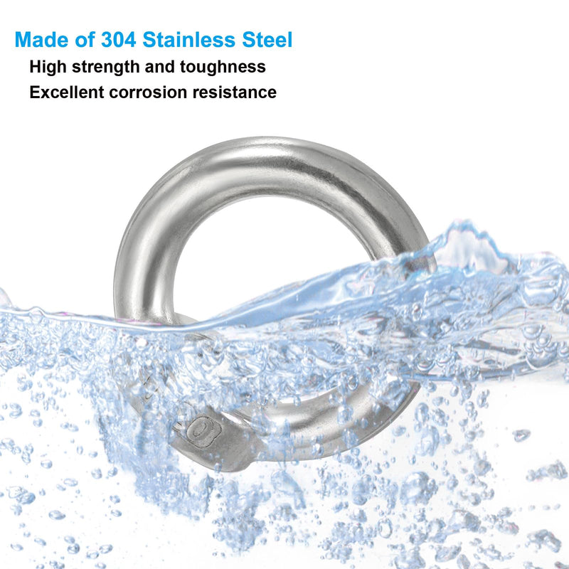 [Australia - AusPower] - PATIKIL Lifting Eye Nut M20, 1Pcs 304 Stainless Steel Female Thread Nuts Fastener Shoulder Metric Ring for Marine 1 