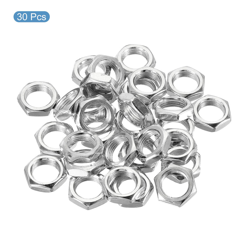 [Australia - AusPower] - PATIKIL M12 x 1.0 Steel Hex Nuts, 30 Pack Metric Thread Zinc Plated Finished Hardware Nuts Screw Bolt Fasteners 5mm Height 