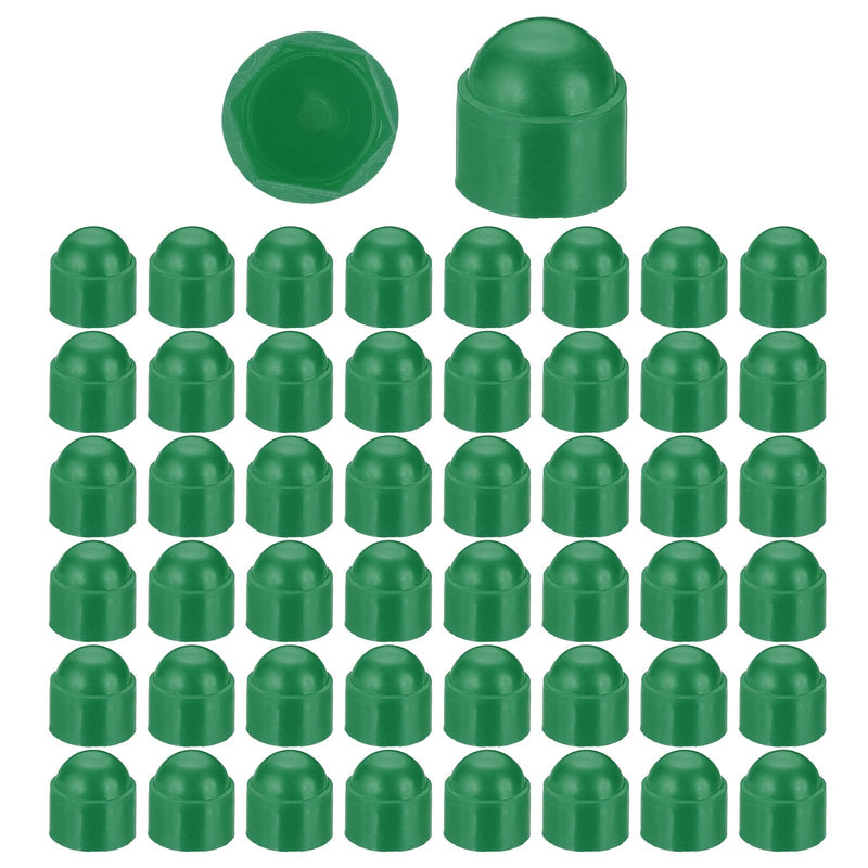 [Australia - AusPower] - PATIKIL 50 Pcs Hex Nut Cover, M12x18x22mm Nylon Screws Bolt Covers Caps Dome Acorn Hex Head Bolt Protection Cap for Screws Nut, Green 