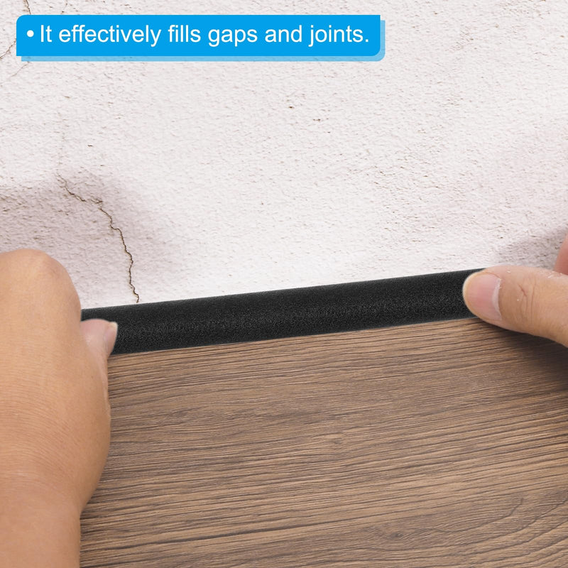 [Australia - AusPower] - PATIKIL 1/4 Inch x 3.28 Feet Backer Rod for Gaps and Joints, 10pcs Foam Rope Caulk Crack Joint Filler Roll Seal Weather Strip for Home Construction, Black 10 