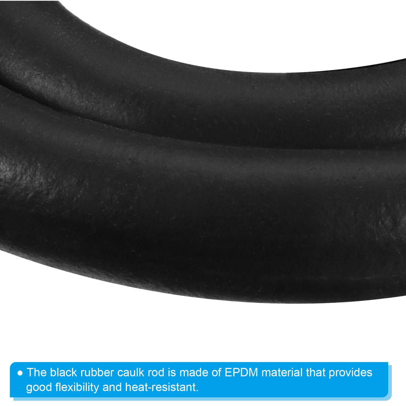 [Australia - AusPower] - PATIKIL 3/4 Inch x 3.3 Feet Backer Rod, Foam Rope Caulk Crack Joint Filler Roll Seal Weather Strip for Home Construction, Black 