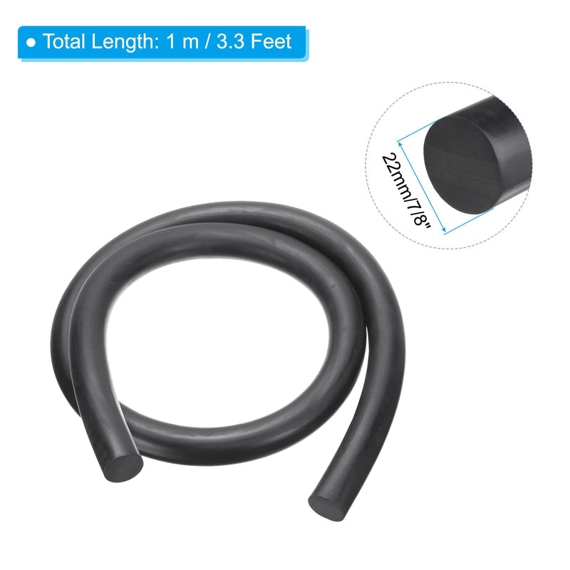 [Australia - AusPower] - PATIKIL 7/8 Inch x 3.3 Feet Backer Rod, Hard Solid Nitrile Rubber Rope Caulk Crack Gaps Joint Filler Weather Stripping for Home Construction, Industrial Equipment Gasket DIY?Black 