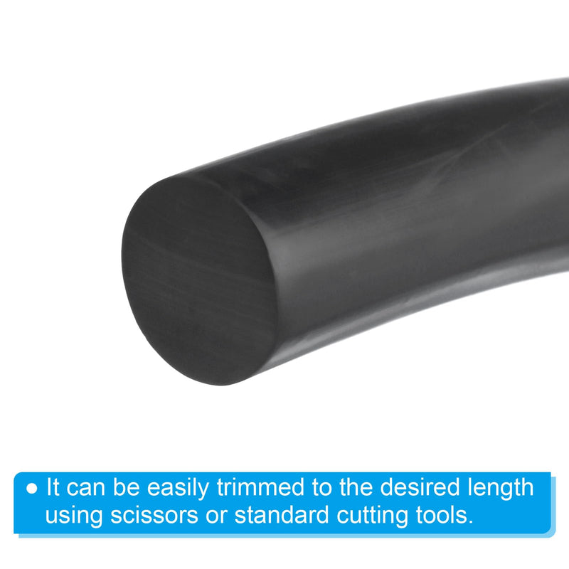 [Australia - AusPower] - PATIKIL 7/8 Inch x 3.3 Feet Backer Rod, Hard Solid Nitrile Rubber Rope Caulk Crack Gaps Joint Filler Weather Stripping for Home Construction, Industrial Equipment Gasket DIY?Black 