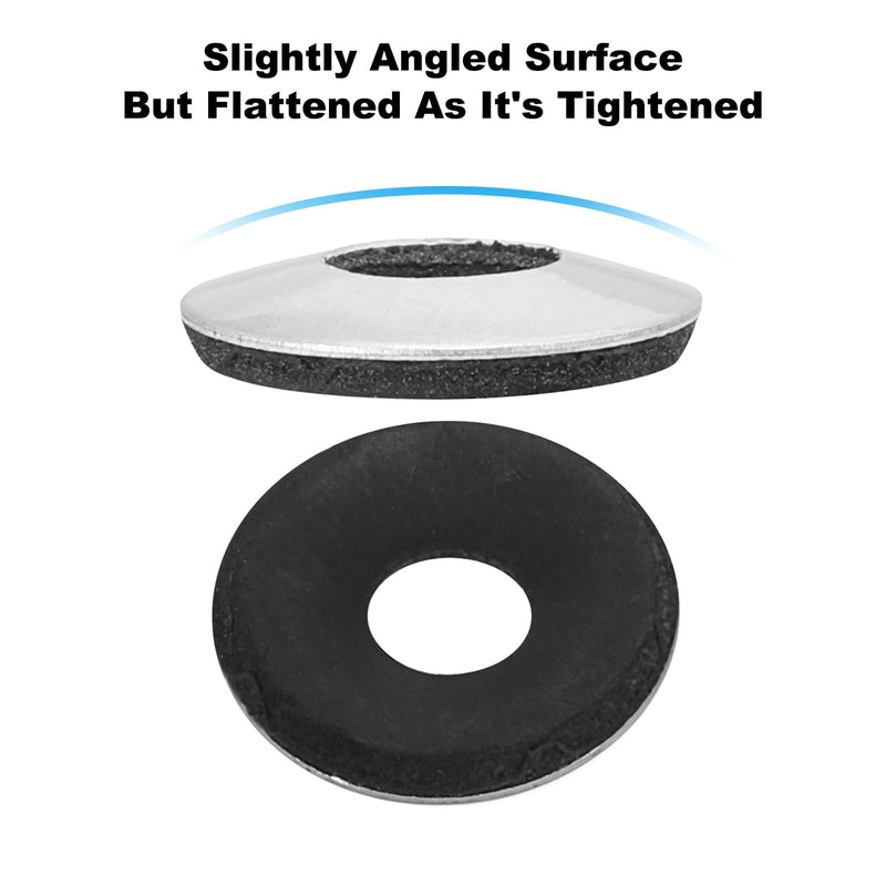 [Australia - AusPower] - PATIKIL 1/4"x5/8" Aluminum EPDM Bonded Sealing Neoprene Rubber Sealing Washers, 100 Pieces Neoprene Rubber Backed Screw Gasket for Machinery Ships Roof (#14x1/4") 1/4"x5/8" 
