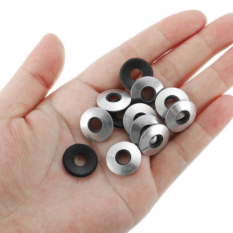 [Australia - AusPower] - PATIKIL 1/4"x5/8" Aluminum EPDM Bonded Sealing Neoprene Rubber Sealing Washers, 100 Pieces Neoprene Rubber Backed Screw Gasket for Machinery Ships Roof (#14x1/4") 1/4"x5/8" 