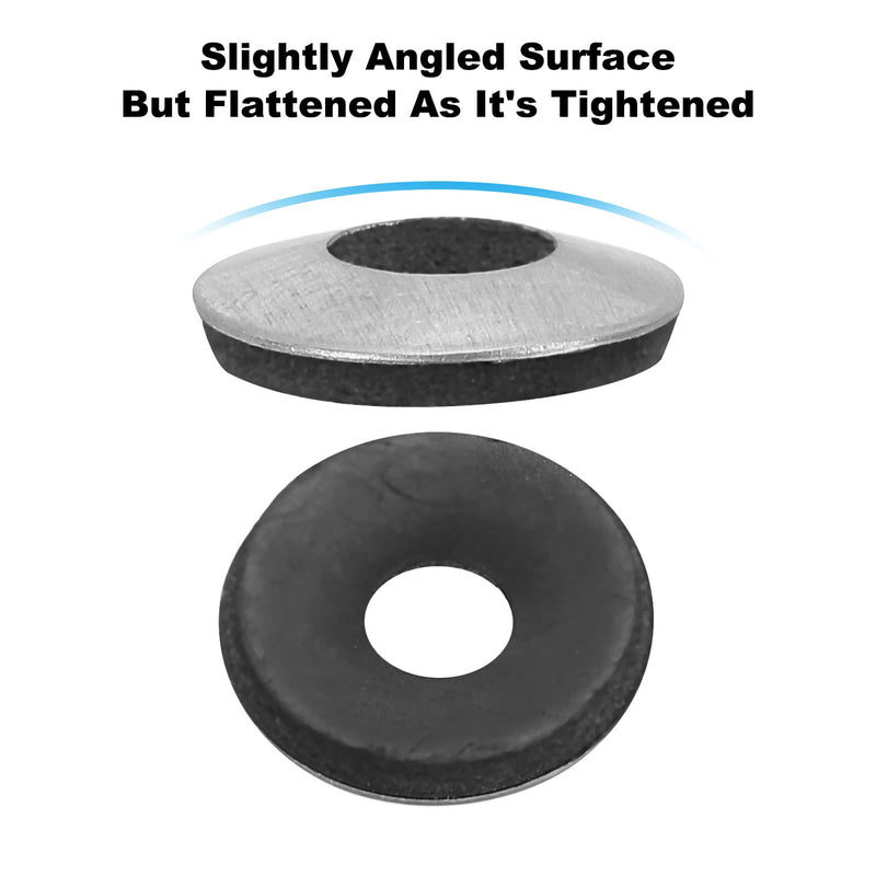 [Australia - AusPower] - PATIKIL 1/4"x5/8" EPDM Bonded Sealing Washers, 100 Pieces Galvanized Neoprene Rubber Backed Screw Gasket for Industrial Home Machinery Ships Roof (#14x1/4") 1/4"x5/8" 
