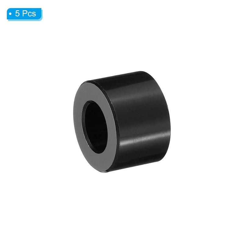 [Australia - AusPower] - PATIKIL M10 Aluminum Spacers, 5 Pcs Metal Spacer Aluminum 3/8" ID x 3/4" OD x 9/16" L Aluminum Spacer Screw Standoff Round for 3/8" or M10 Screw Bolts 9/16" Black 