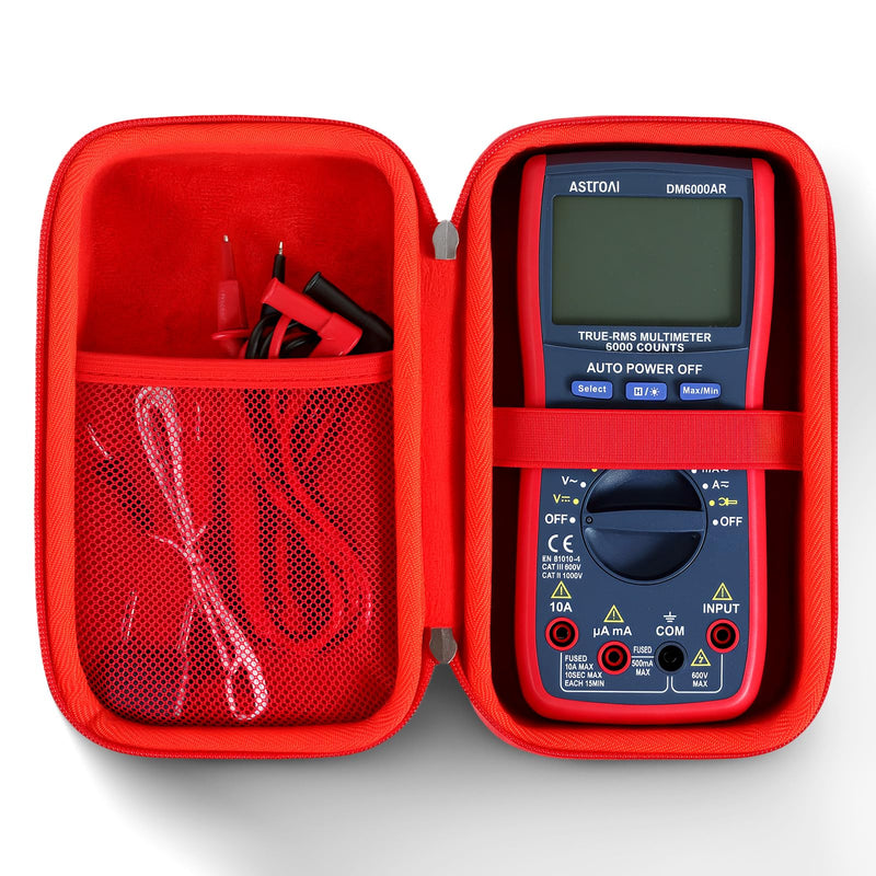 [Australia - AusPower] - Hard Storage Carrying Case Compatible with AstroAI Digital Multimeter and Analyzer TRMS 6000 Counts/AstroAI Multimeter Tester 2000 Counts, Hard EVA Travel Replacement Bag (Case Only) 