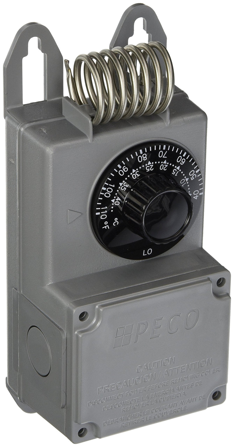 [Australia - AusPower] - Peco TF115-001 NEMA 4X Line Voltage Thermostat, Gray 