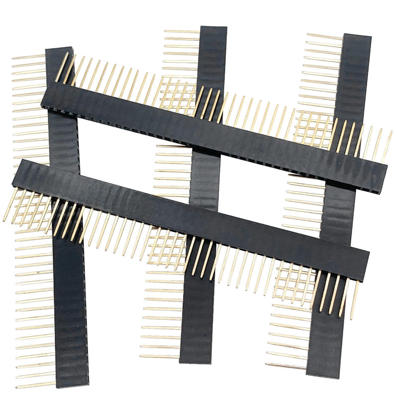 [Australia - AusPower] - PENGLIN 1 x 40 2.54 mm Pitch Single Row Female Pin Header PCB Soldering Single Row Pins Length 11 mm for Breadboard and Electronics DIY Pack of 10 1 x 40 pin 