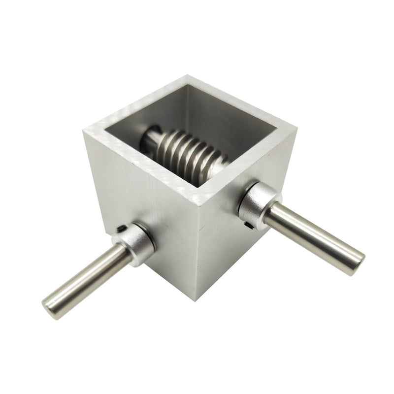 [Australia - AusPower] - 5:1 Right Angle Worm Gearbox 90° Angle Drive Steering Gear Reducer 20T Reduction Gearbox Simple Mechanical DIY Module with 8 mm Shaft 8mm Shaft 5:1 ratio 
