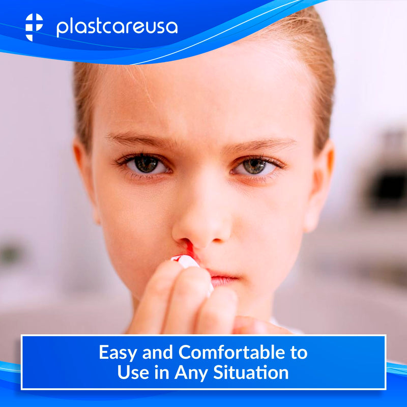 [Australia - AusPower] - 100 Nose Bleed Stopper Plugs - 1.5 Inch Cotton Rolls to Stop a Nosebleed for Kids or Adults - Extra Absorbent Nose Bleed Plugs by PlastCare USA 100 