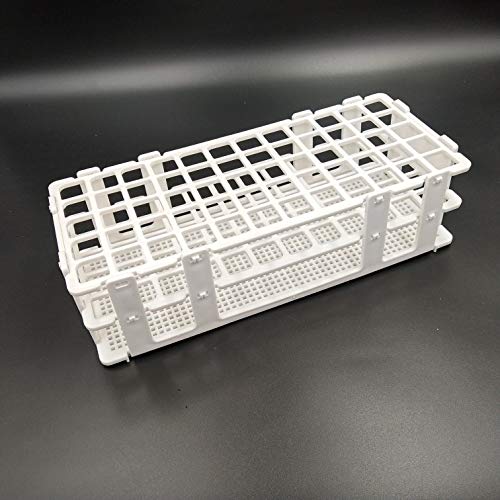[Australia - AusPower] - 3 Packs Plastic Test Tube Rack, 60 Holes Lab Test Tube Rack Holder for 16mm Test Tubes, White, Detachable (60 Holes) 