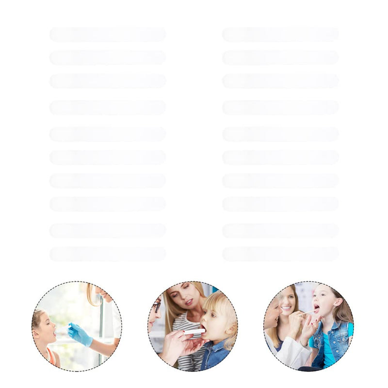 [Australia - AusPower] - 25pcs Plastic Scrapers Lip Cheek Retractors, Spatulas for Dentist Healthy Oral Care Help Fight Bad Breath Transparent 