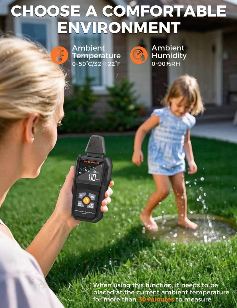 [Australia - AusPower] - EMF Meter Radiation Detector, ET01Pro EMF Detector, 5-in-1 Electromagnetic Field & Radio Frequency Detector for Home & Office EMF Inspections, Ghost Hunting| Portable Handheld 