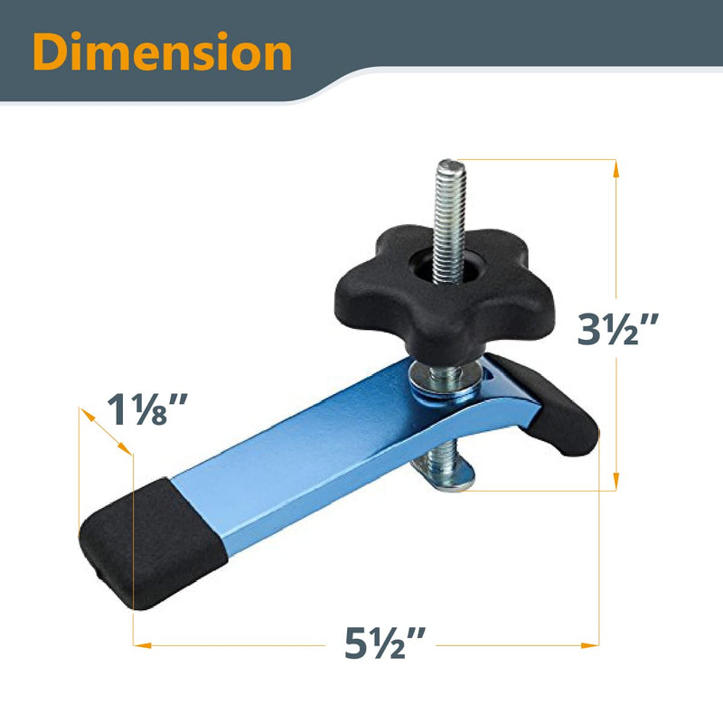 [Australia - AusPower] - POWERTEC 71083 T-Track Hold Down Clamp, 5-1/2” L x 1-1/8” W, 1 Pack, T Track Clamps for Woodworking 5-1/2" HD Clamp, 1PK 