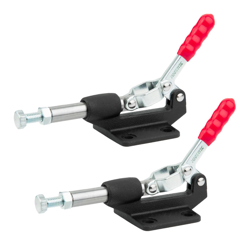 [Australia - AusPower] - POWERTEC 2PK Toggle Clamp, 500lbs Holding Capacity, 305CM Quick Release Push/Pull Clamp for Woodworking Jigs and Fixtures, Pocket Hole Jigs, Welding, CNC (20318-P2V) 305CM, 2PK 
