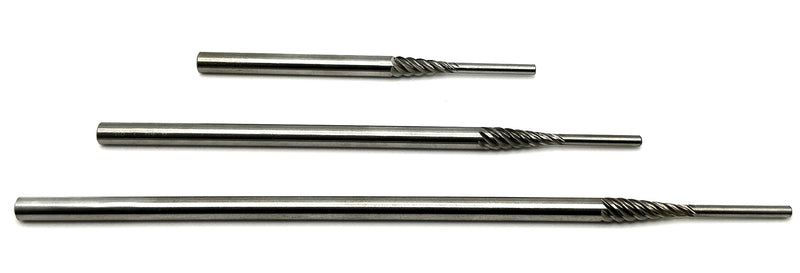 [Australia - AusPower] - 3 Piece Porting Mandrel Set with 4”, 6” & 8" High Speed Steel Coarse Thread Extra Shank Length Cartridge and Spiral Roll Mandrels Porting Mandrel Set 4", 6" & 8" 