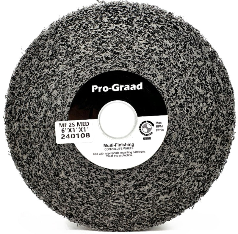 [Australia - AusPower] - Multi-Finishing Wheel – 6” x 1” x 1” 2S Medium Grit Silicon Carbide - Stainless Steel Finishing Convolute Wheel 13171 – for #4 Finish - 1 Pack 6" x 1" x 1" 2S Medium 