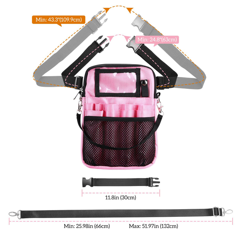 [Australia - AusPower] - ProCase Nurse Fanny Pack, Lightweight Utility Organizer Pouch for Medical Supplies, Stethoscope, Scissors for RN EMT Vet -Pink, Small Pink 