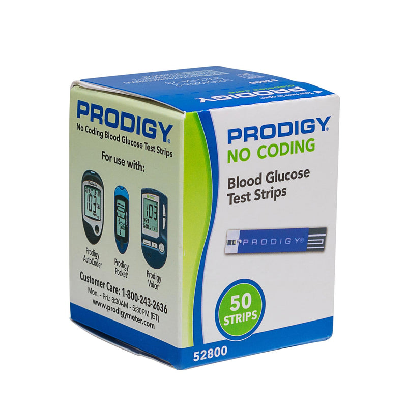 [Australia - AusPower] - Prodigy 52800 No Coding Blood Glucose Test Strips 