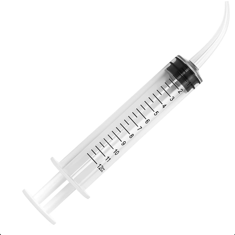 [Australia - AusPower] - ProtectX 50 Pack 12ml/cc Wisdom Teeth Syringe Dental Irrigation Syringe with Curved Tip & Measurement Disposable for Oral Dental Care Tonsil Stone Removal 