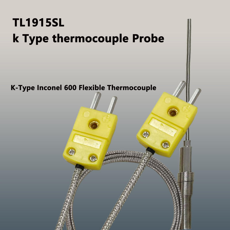 [Australia - AusPower] - TL1915SL k Type thermocouple Probe Length 6in / 0.06in /40 in Flexible Thermocouple -40℉~1230℉（2pcs） 