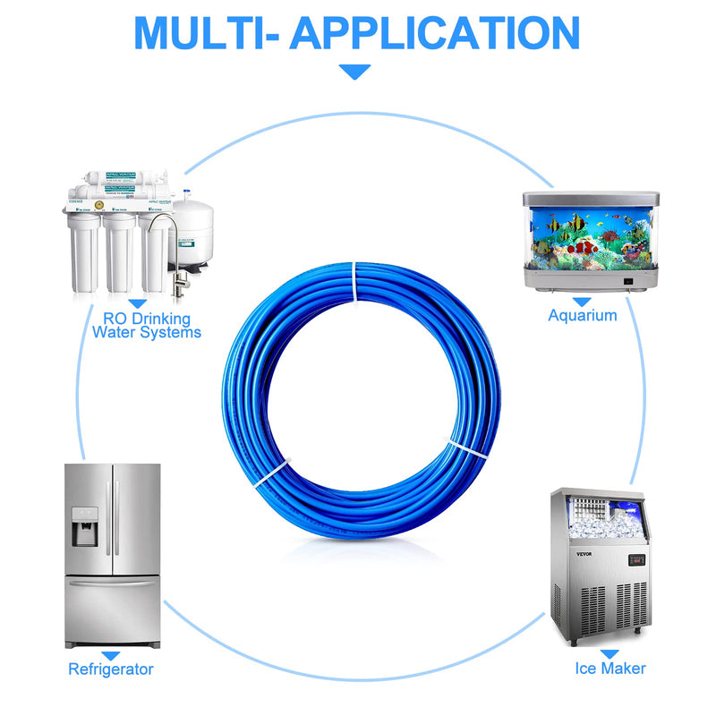 [Australia - AusPower] - 30FT 1/4 Inch O.D.RO Water Tubing,NSF Certified Pipe for RO(Reverse Osmosis) Water Purifier Filter System,BPA free Flexible Plastic Hose(blue) 30 FT 
