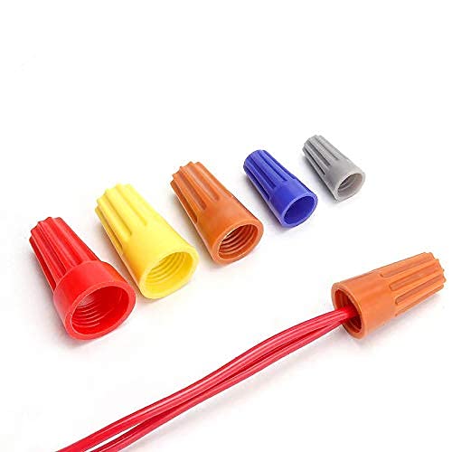 [Australia - AusPower] - 1000 Pcs Gray Wire Caps Electrical, Insulating Insert Twist Nuts on Wire Connectors (AWG 22-16) Gray (AWG 22-16) 