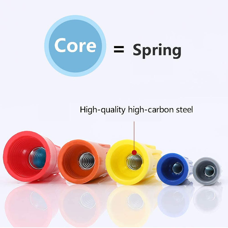[Australia - AusPower] - 1000 Pcs Gray Wire Caps Electrical, Insulating Insert Twist Nuts on Wire Connectors (AWG 22-16) Gray (AWG 22-16) 