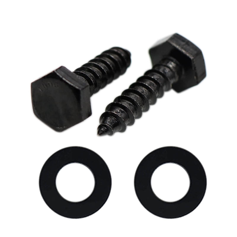 [Australia - AusPower] - 25PCS Stainless Steel Black Lag Bolts 1/4" x 1" Hex Lag Screws, Washers Included 1/4" x 1" (25PCS) 