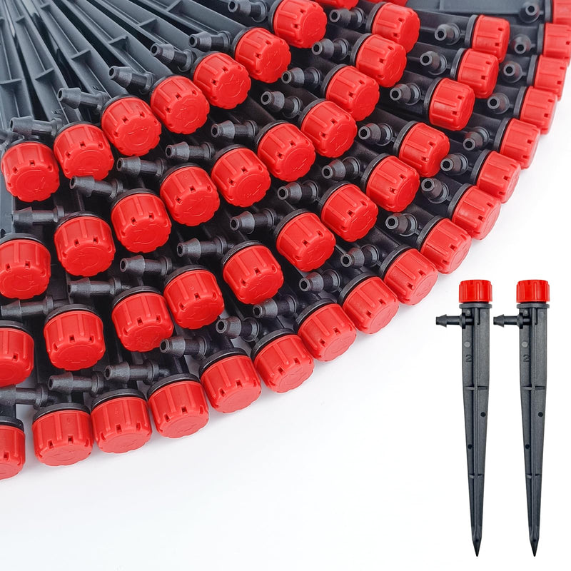 [Australia - AusPower] - 50pcs Drip Irrigation Emitters,Drip Irrigation Parts for 1/4" Drip Irrigation Tubing - Adjustable 360 Degree Water Flow Drippers, Garden Drip Irrigation Drippers for (4-7mm) Watering System 