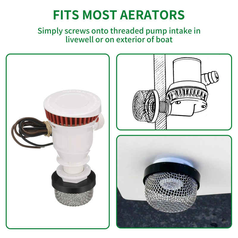 [Australia - AusPower] - 2 Pack Stainless Steel Mesh Strainer, 3/4"-14 Aerator Screen, Compatible with Livewell Pump, Industrial Plumbing Inline, Garden Washers, and Baitwell, Enhancing Filtering and Aeration 2 