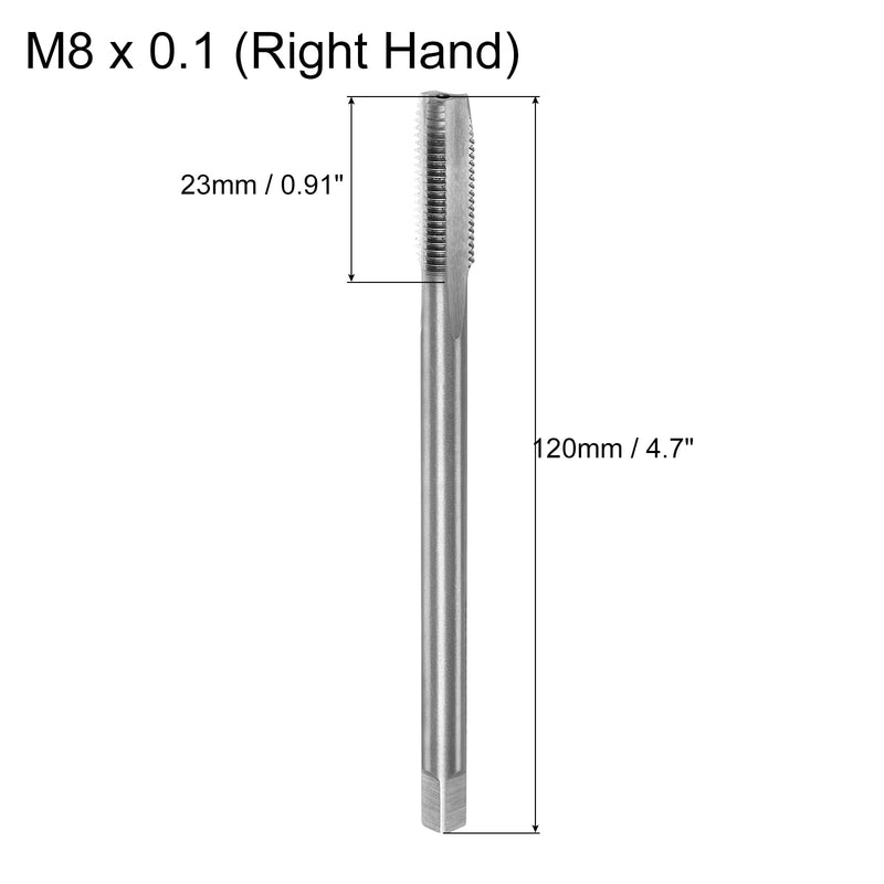 [Australia - AusPower] - QUARKZMAN Metric Tap M8 x 1 H2 120mm Extra Long Straight Flute Threading Tool for Threading and Repairing M8 x 1 x 120mm 