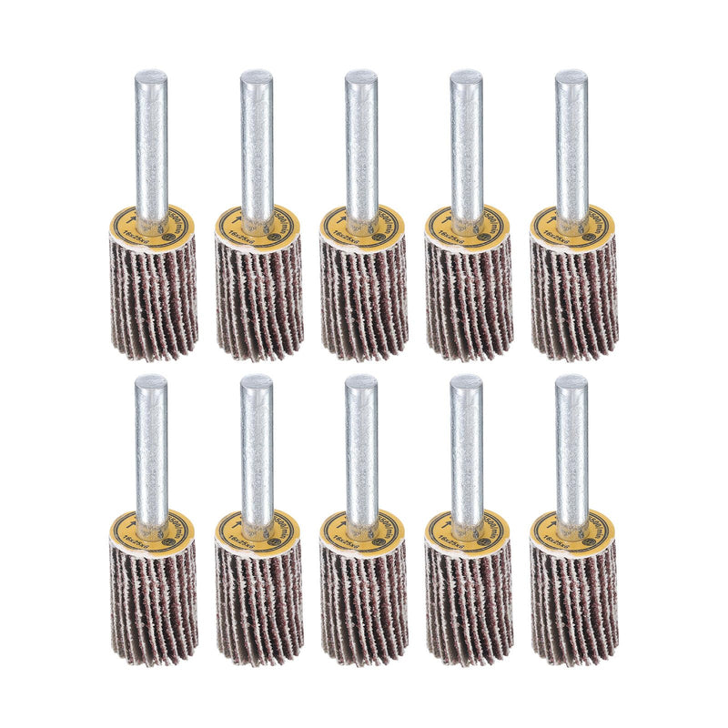 [Australia - AusPower] - QUARKZMAN 16 mm Lamellar Grinding Heads Shaft Mounted Grinding Wheel 80 Grits Pack of 10 16mm 