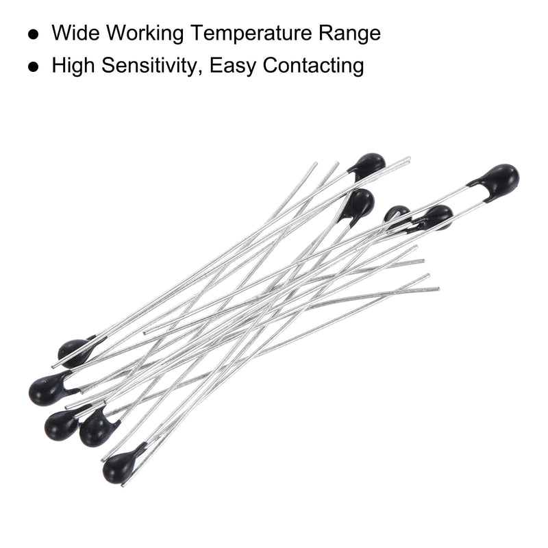 [Australia - AusPower] - QUARKZMAN Pack of 100 NTC Thermistors Resistors 1K/2K/3K/4.7K/5K/10K/20K/47K/50K/100KOhm High Sensitivity Current Limiter Temperature Sensor for Measurement 