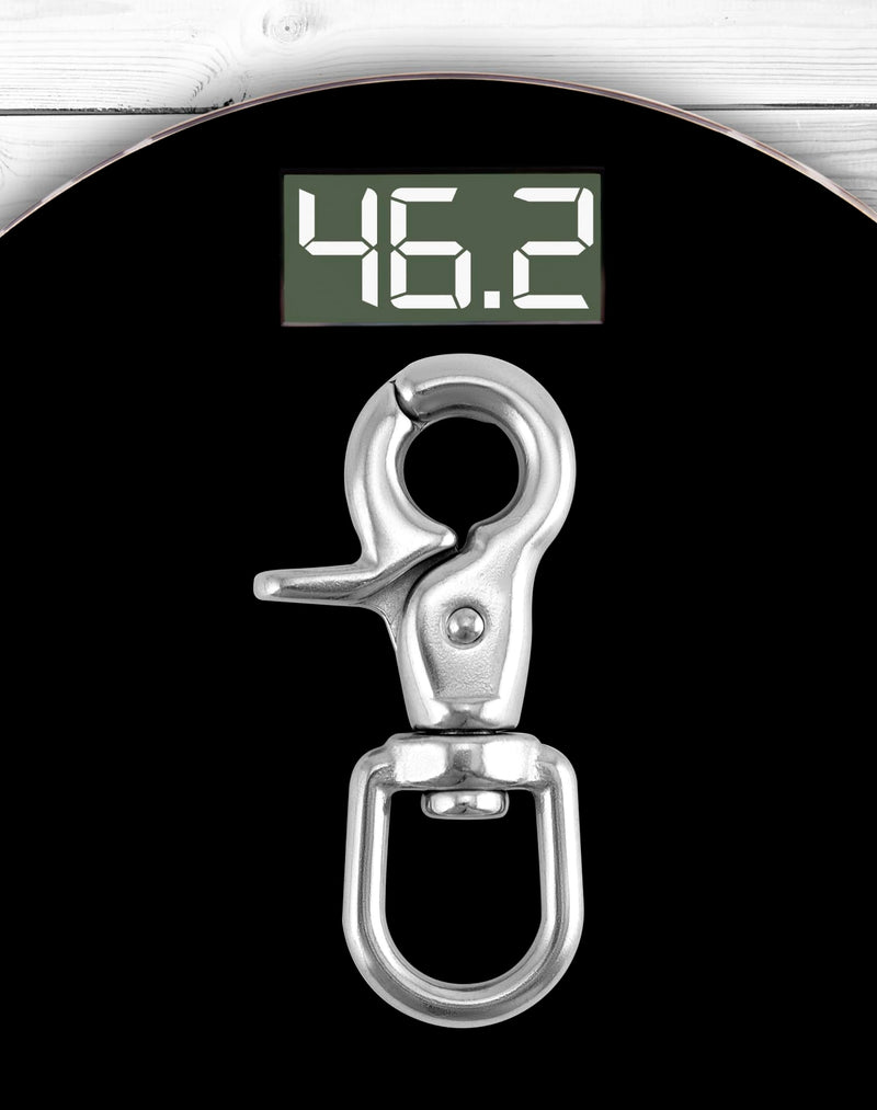 [Australia - AusPower] - QWORK Swivel Trigger Snap Hook, 4 Pack 2.56" Marine Grade Stainless Steel 316 Swivel Trigger Clip Hook, 130 Lbs Capacity, for Cages, Dog Leash, Flag Pole, Bag, Key Ring 