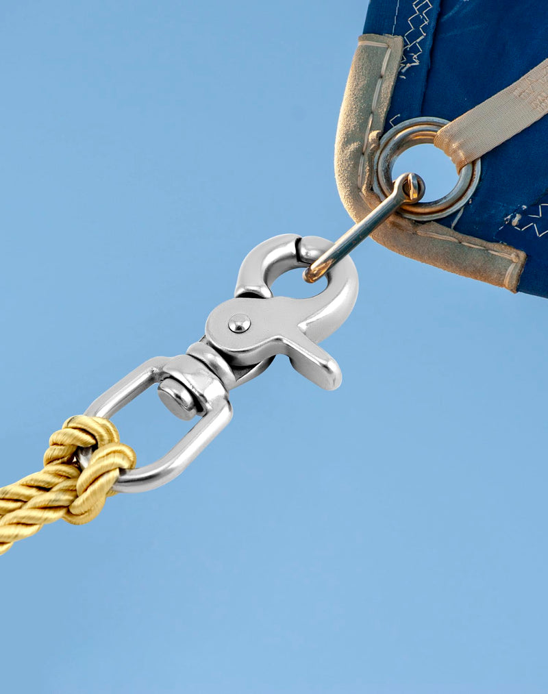 [Australia - AusPower] - QWORK Swivel Trigger Snap Hook, 4 Pack 2.56" Marine Grade Stainless Steel 316 Swivel Trigger Clip Hook, 130 Lbs Capacity, for Cages, Dog Leash, Flag Pole, Bag, Key Ring 