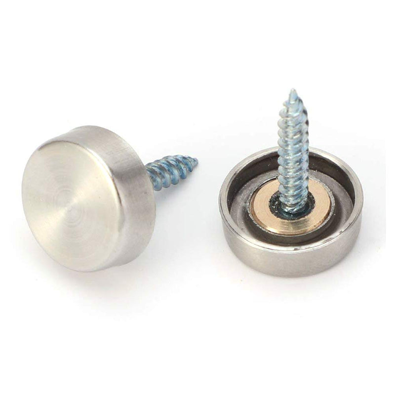 [Australia - AusPower] - Mirror Screw Cap 1" Dia Stainless Steel Decorative Nails Screw Cover Cap Fasteners -20pcs 25mm/1" Dia 